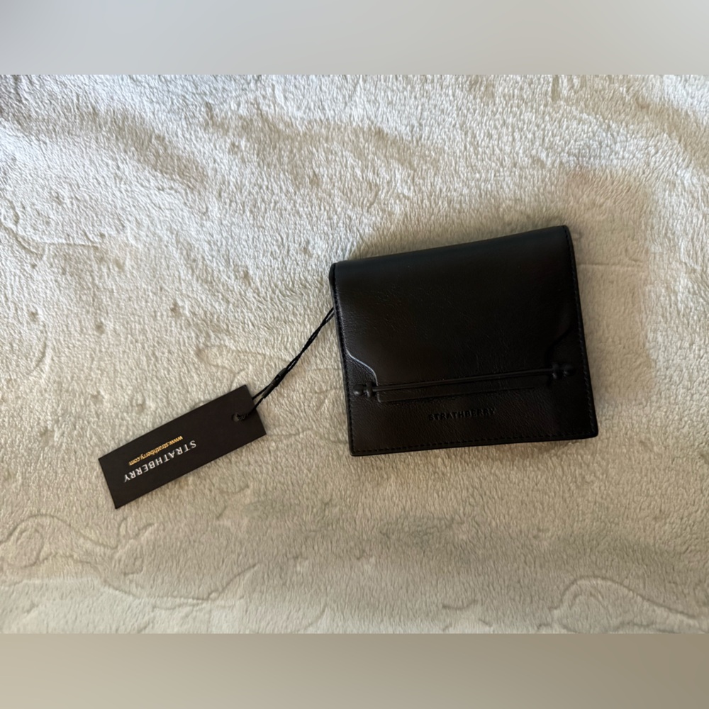 Strathberry Black Leather Wallet